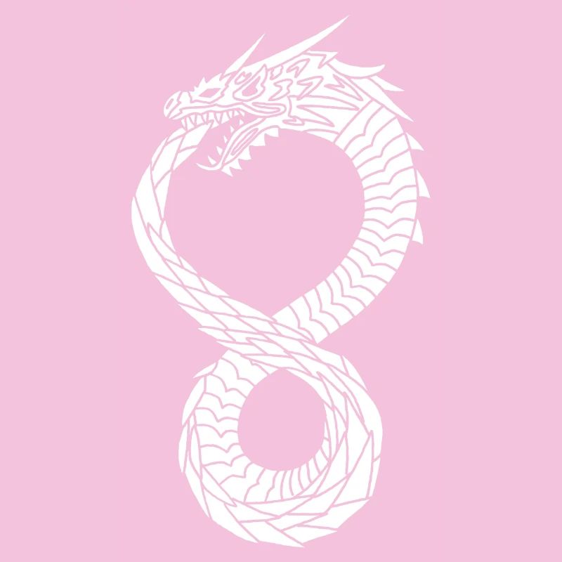 Weißer unendlicher Drache