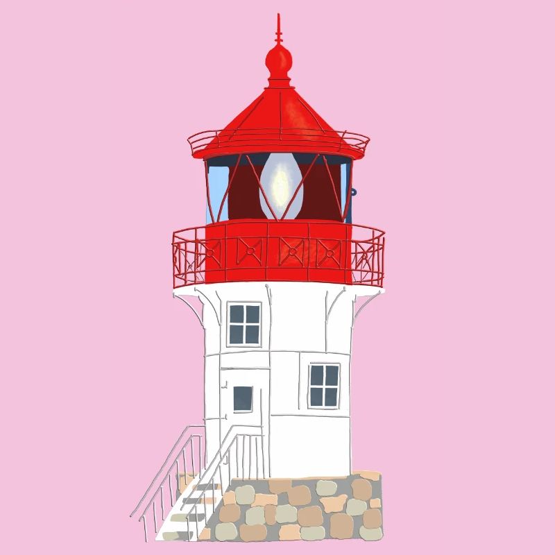 Île de Hiddensee, phare Gellen, pas de texte