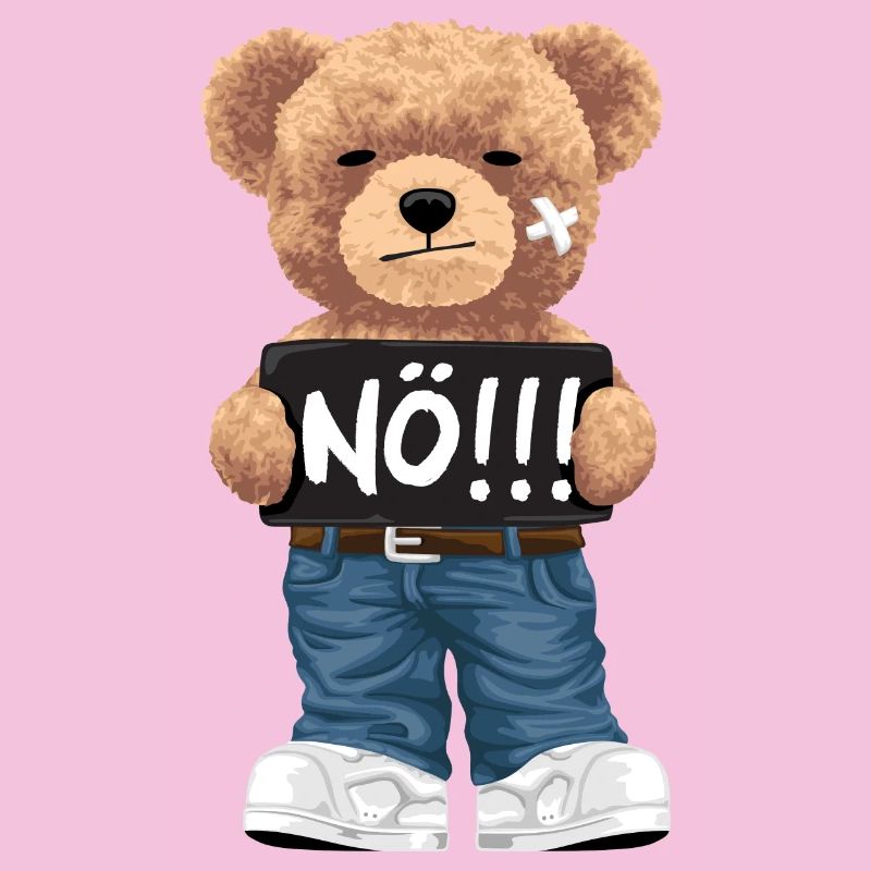 Nope with Teddy Bear funny comic for naysayers