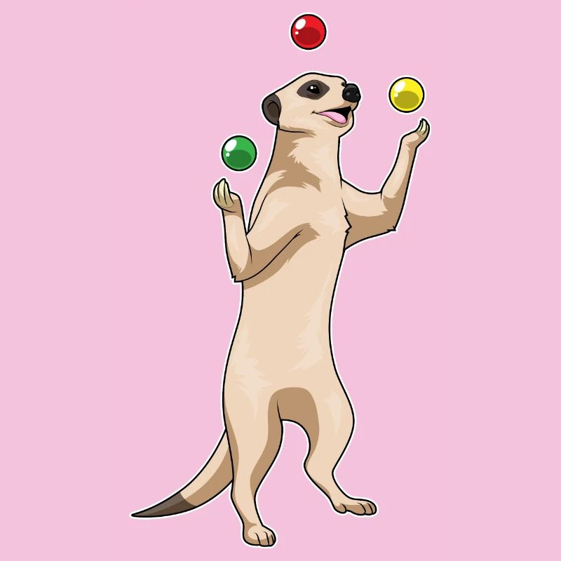 Jongleur de suricate jonglant