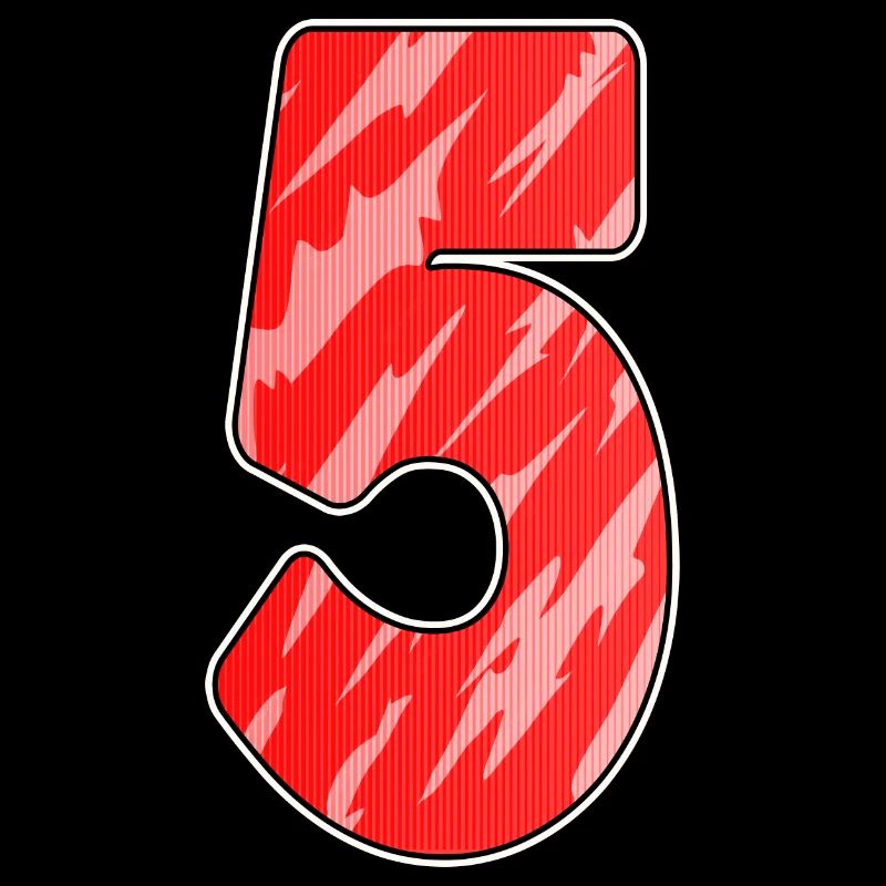 Numéro 5 - Cinq - 5 Motif - Numéro 5 Numéro