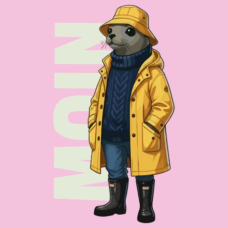 Seehund Moin – Regenmantel Design