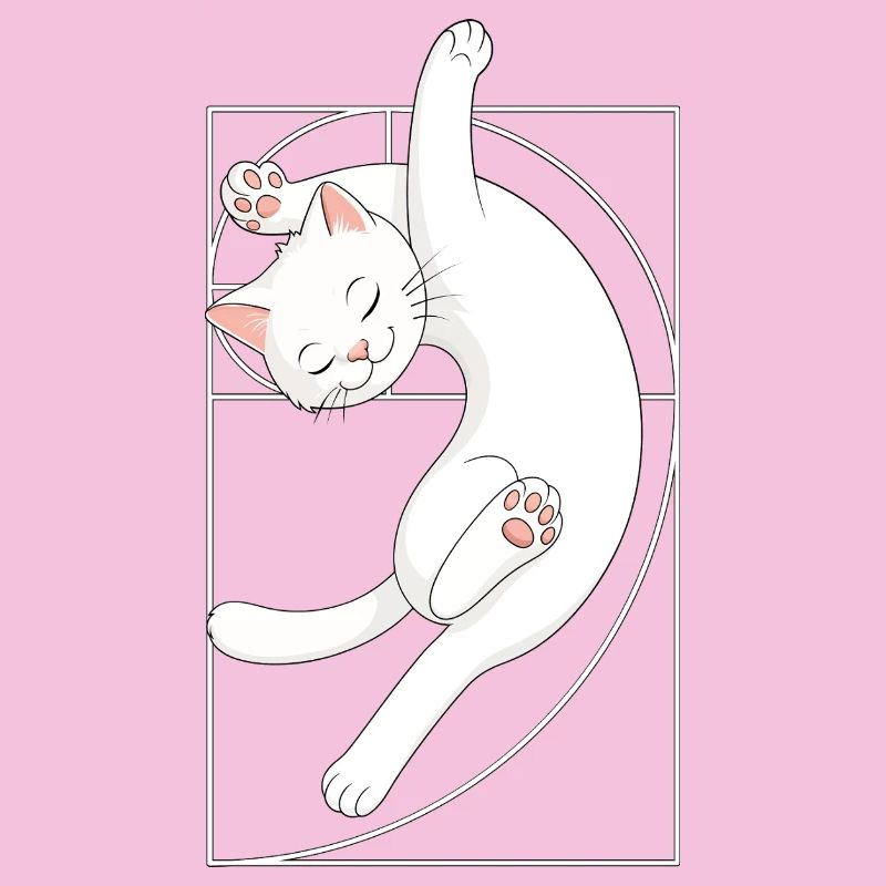 Fibonacci Spiral Cat