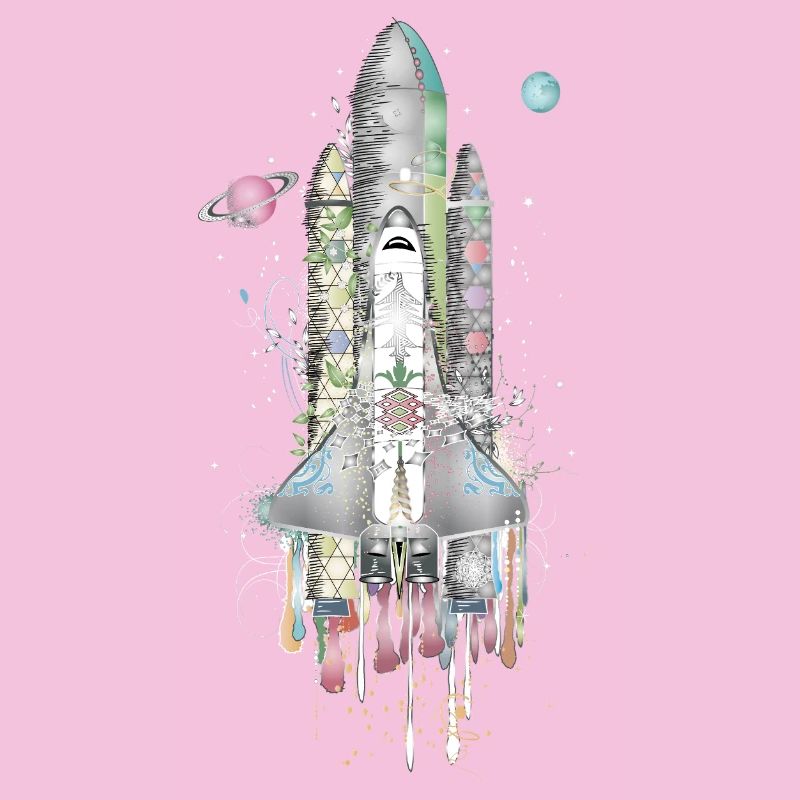 Fantasievolles Space Shuttle - kunstvoll gestaltet