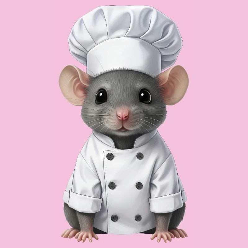 Cute Rat Chef Serveur de restauration