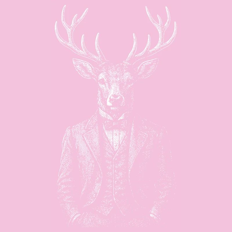 Cerf élégant en costume sur mesure
