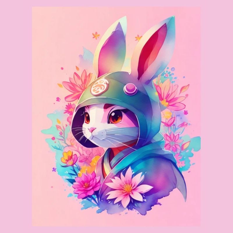 Lapin dans le style numérique