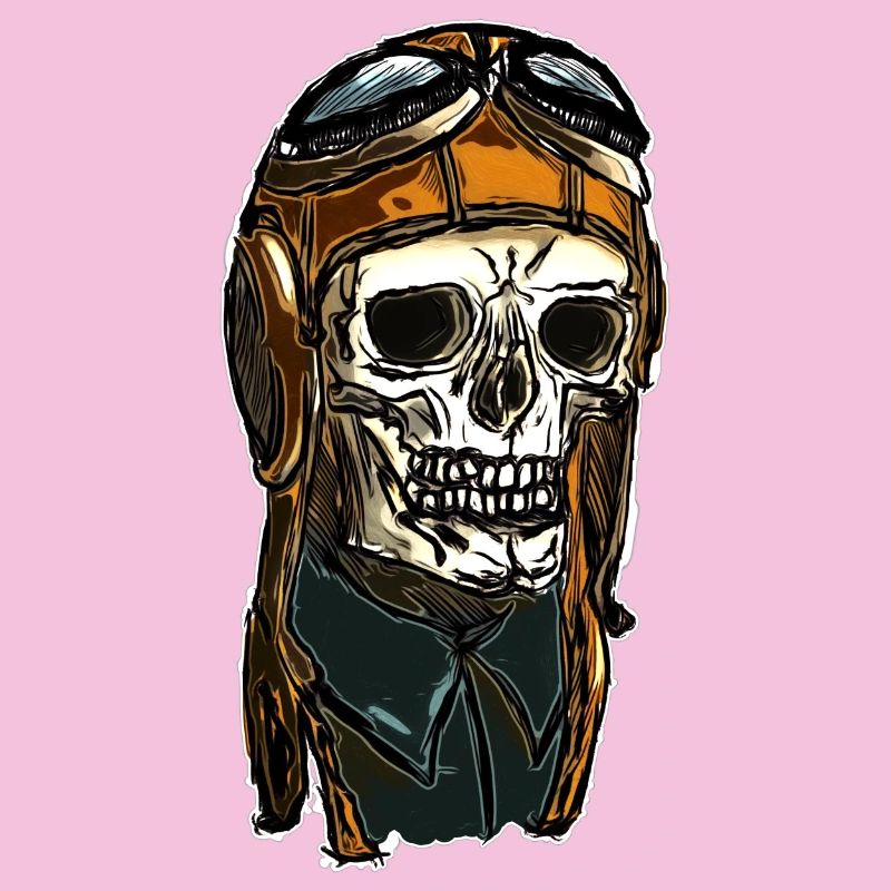 Skull mit Helmkappe