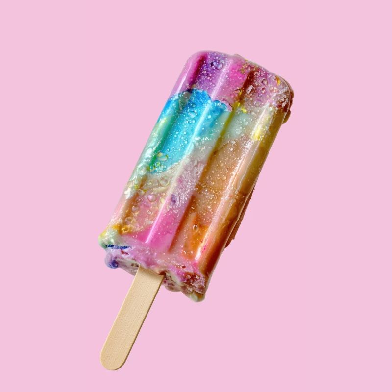 Eis am Stil Regenbogen