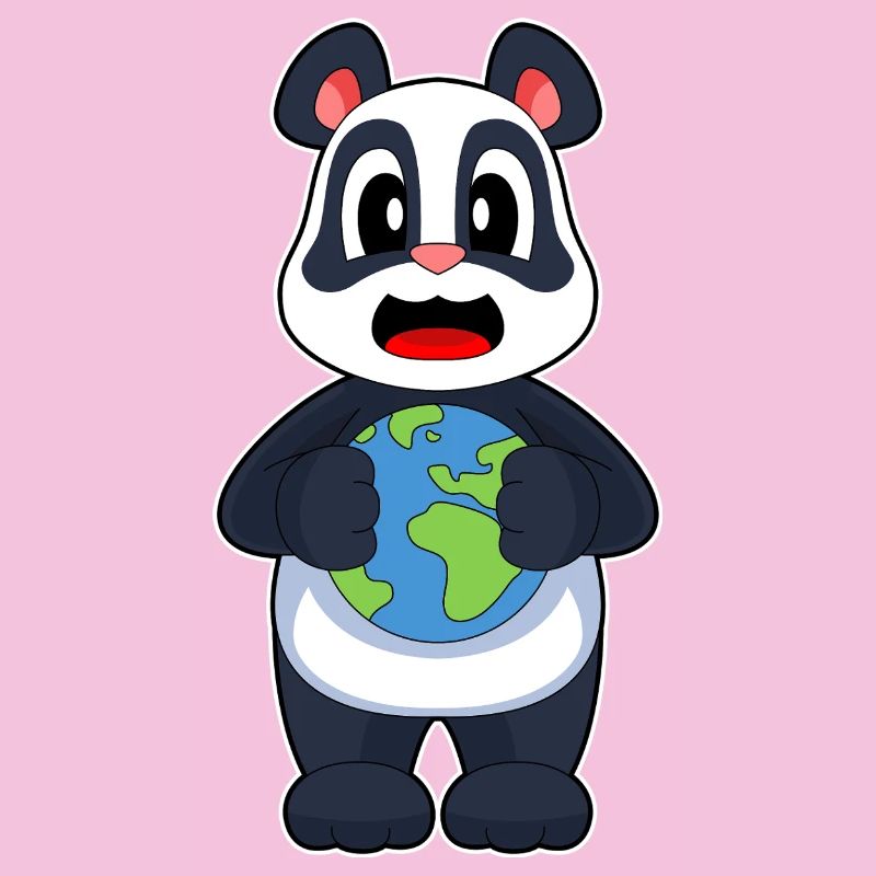 Globe terrestre panda