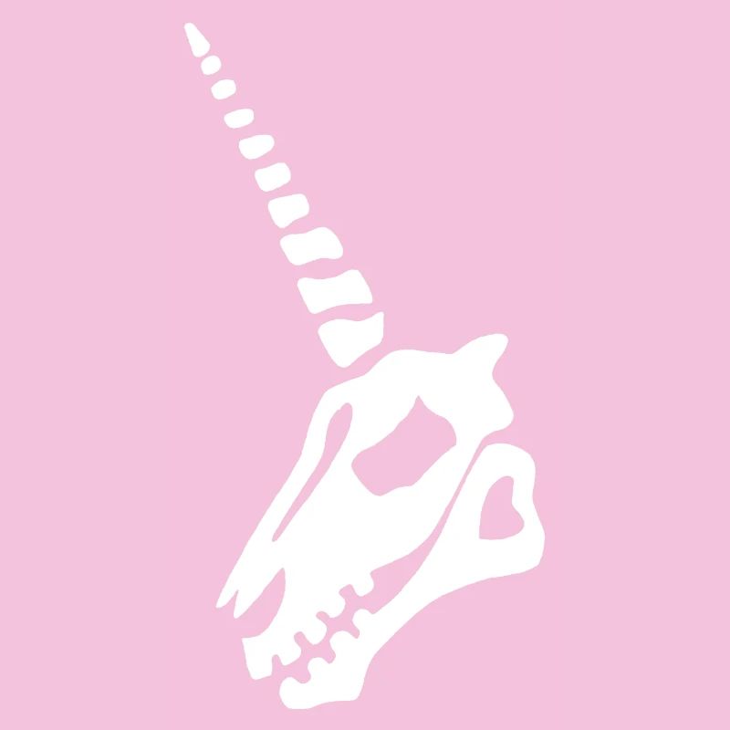 Weißer Einhorn Schädel