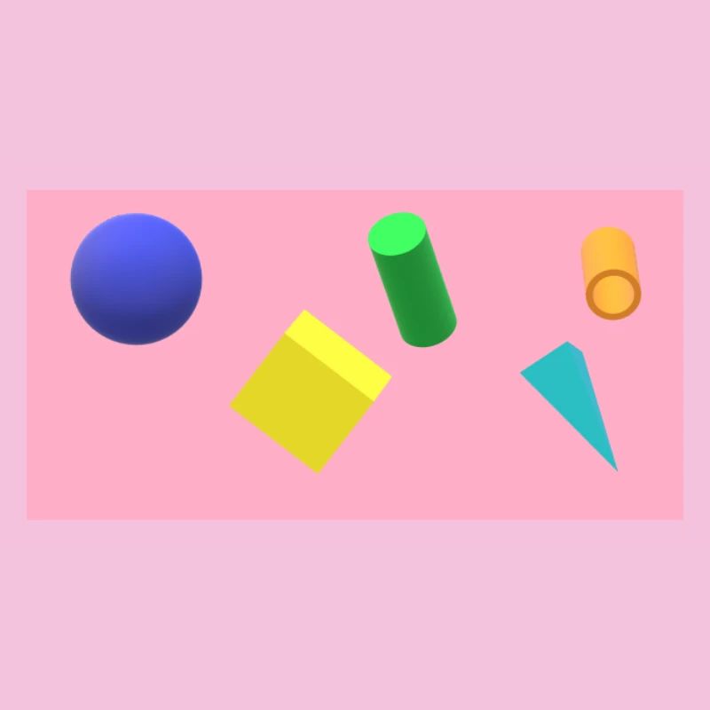 Vibrant Geometric Shape Composition