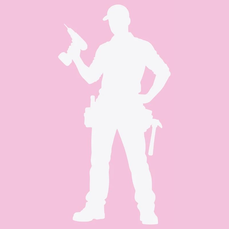 Handwerker Silhouette mit Werkzeug