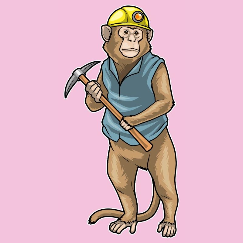 Monkey Miner Pioche Exploitation minière