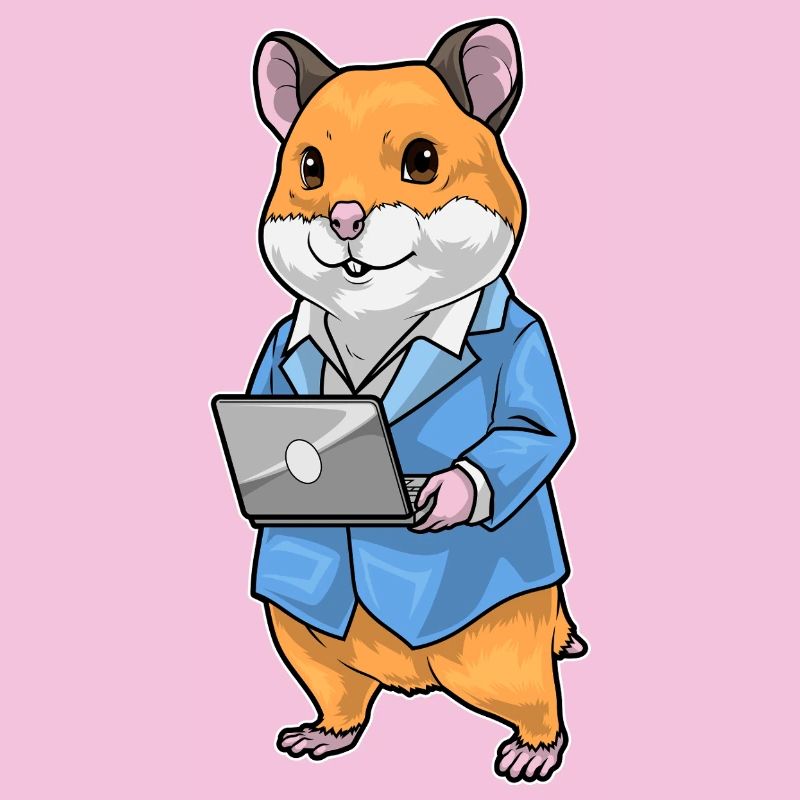 Secrétaire de hamster, bureau d’ordinateur portable