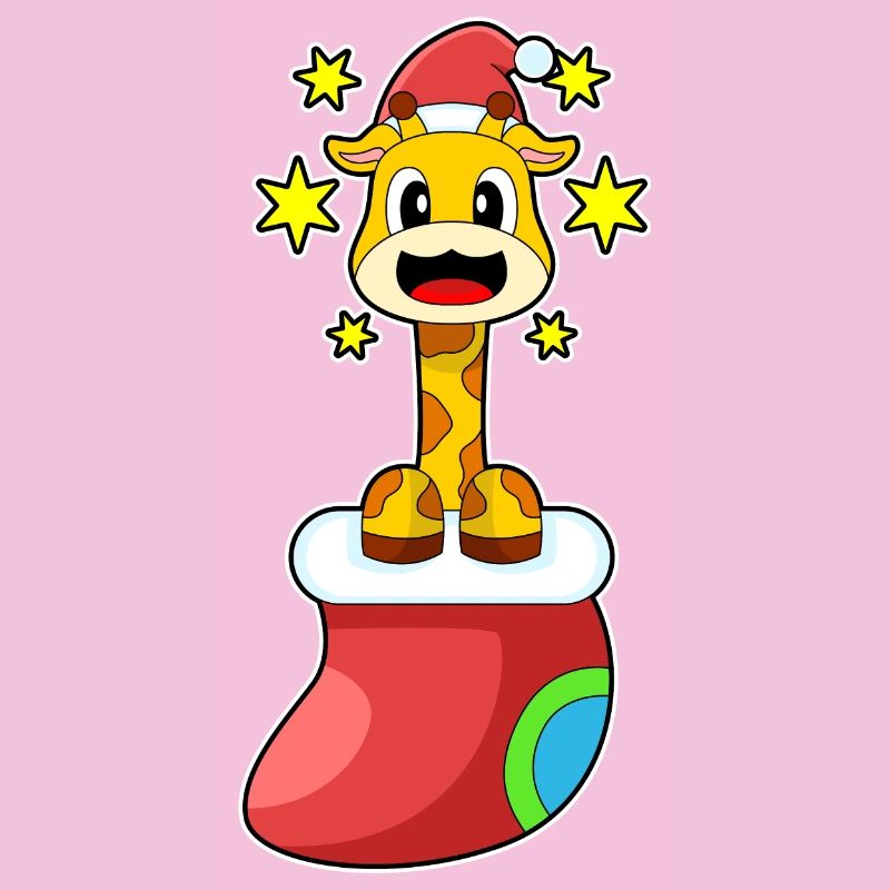 Chaussette de Noël girafe