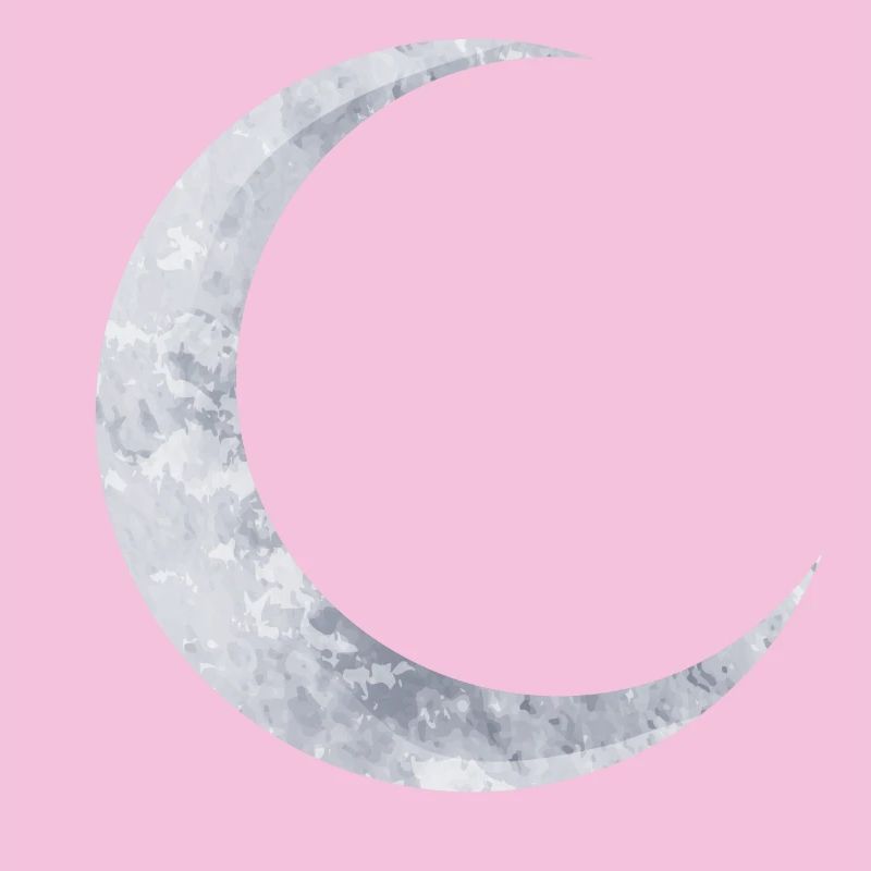 délicate lune d’argent chatoyante