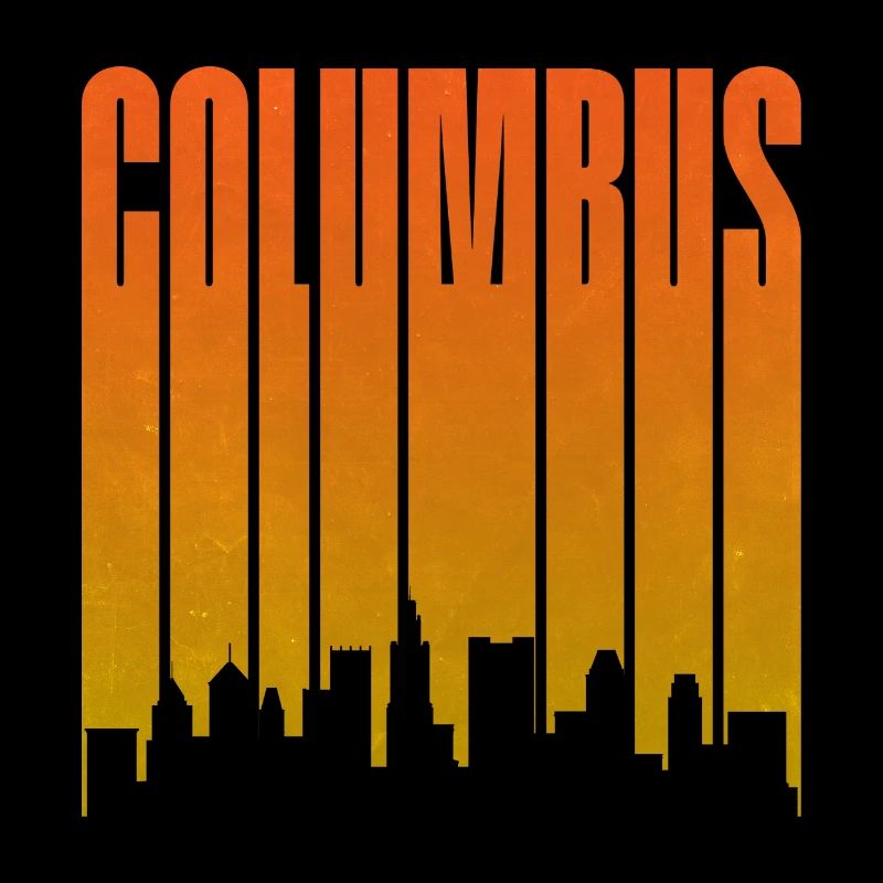 Silhouette du coucher de soleil de Columbus