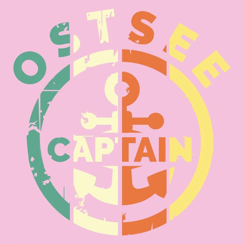 Ostsee captain retro Anker Meer Logo benutzt alt