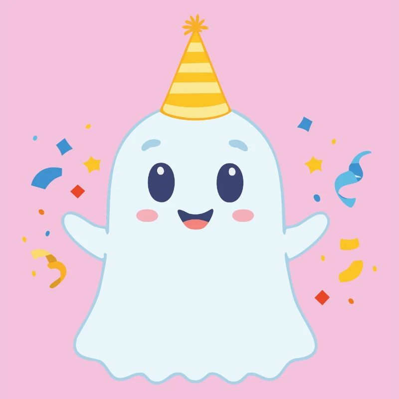 fantôme de fête mignon