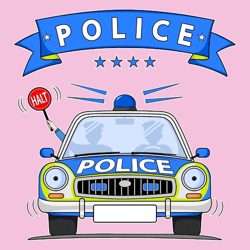 Police Polizeiauto mit Sirene