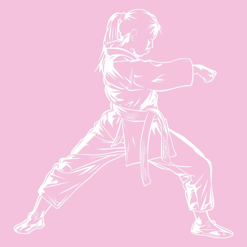 Karate Mädchen Skizze
