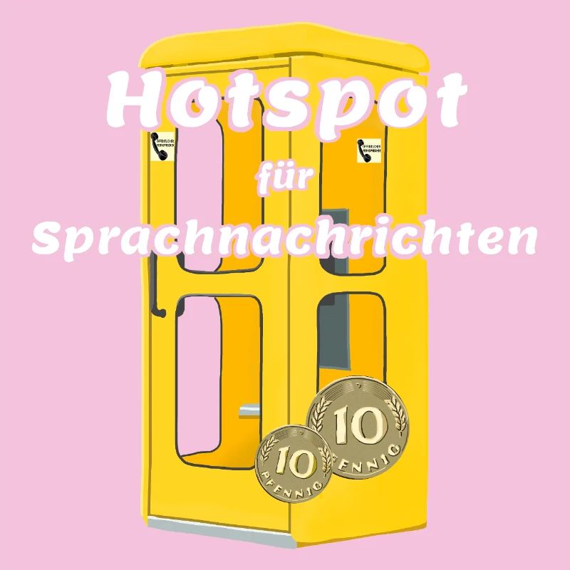 Hotspot for voice messages, yellow phone booth