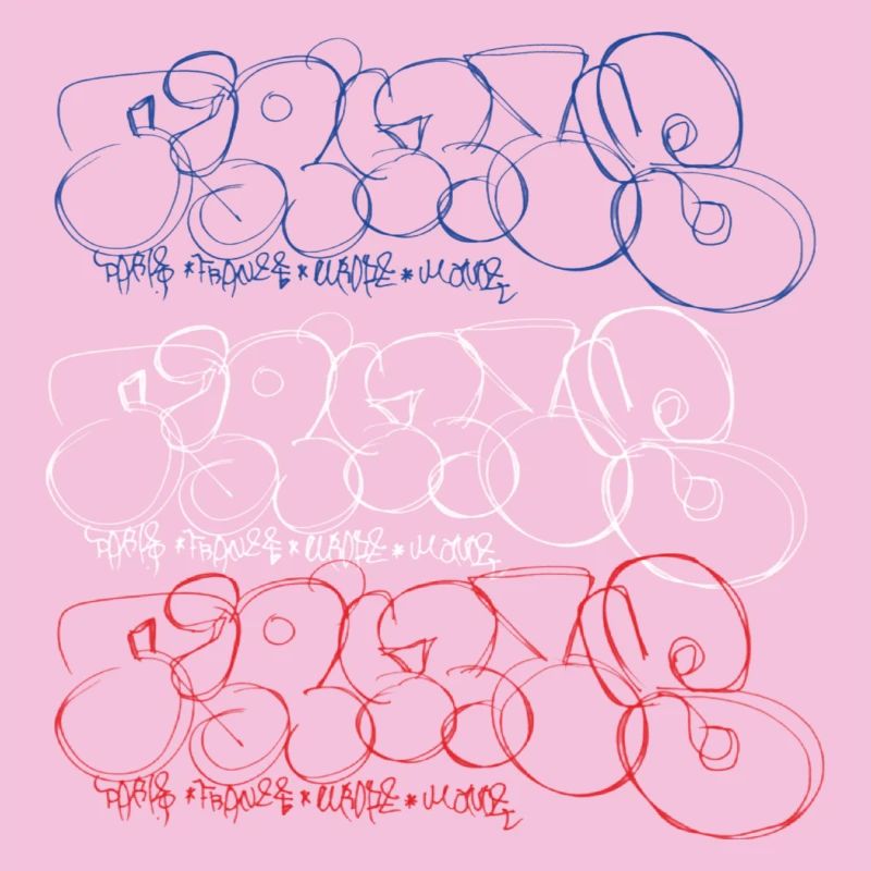 Graffiti Kunst Collage Print (Pariser Bubble Style