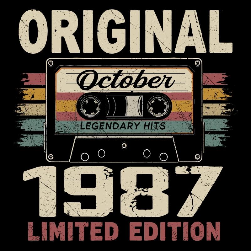 Born in October 1987 | Vintage Gift October 1987