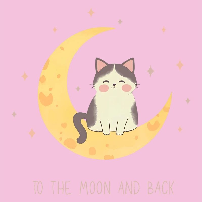 Chat doux sur la lune – Vers la lune et retour