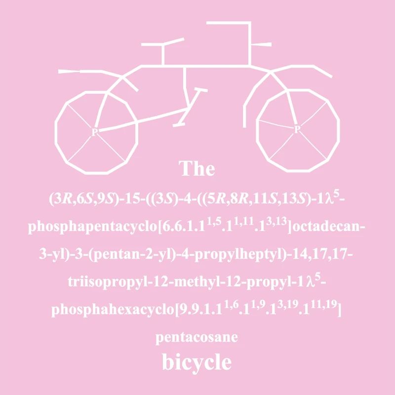 Molécule de vélo - IUPAC Joke - Humour nerd