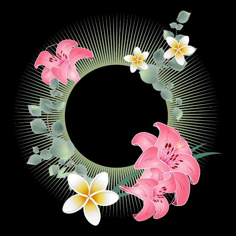 Cadre de fleurs tropicales – design floral de la nature