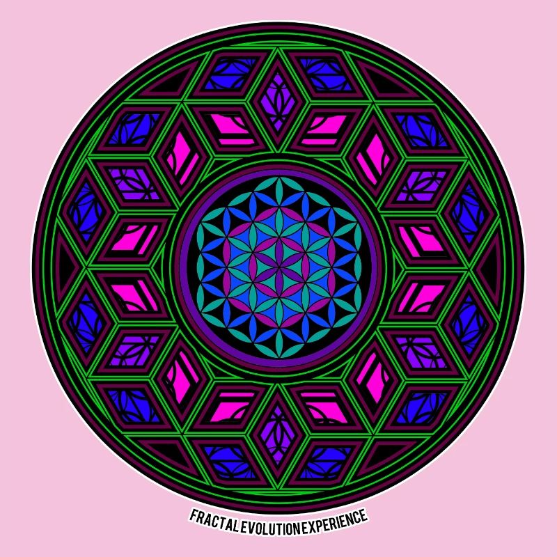 Expérience d’évolution fractale Kaléidoscope Mandala