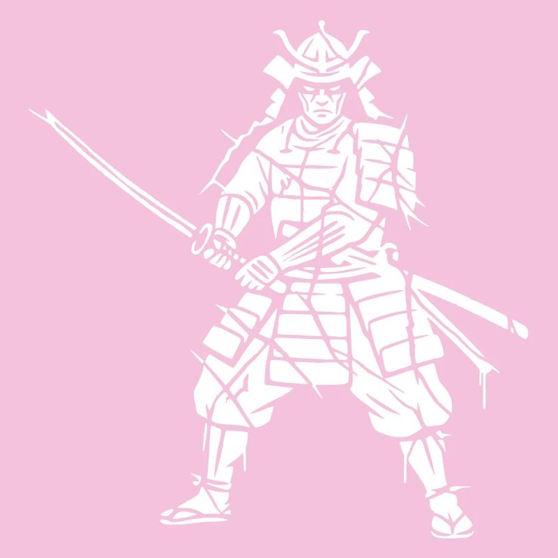 Samurai Splitter Mosaik Kunst Vektor