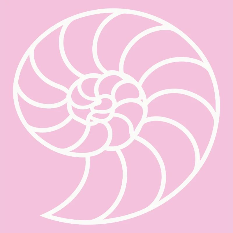 Weiße Nautilus-Spirale