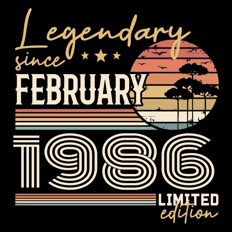 Février 1986 anniversaire 1986 légendes Février