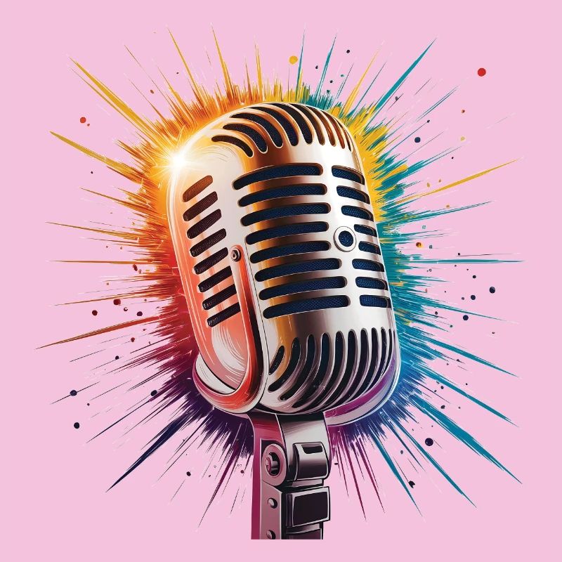 Estampe d’art sur microphone
