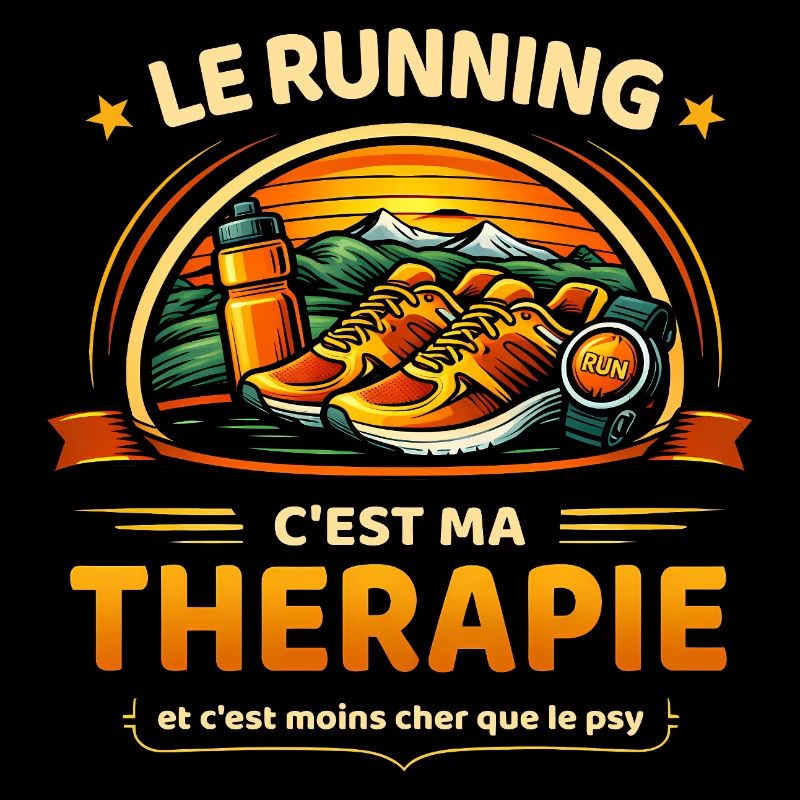 Le running c’est ma thérapie humour course à pied