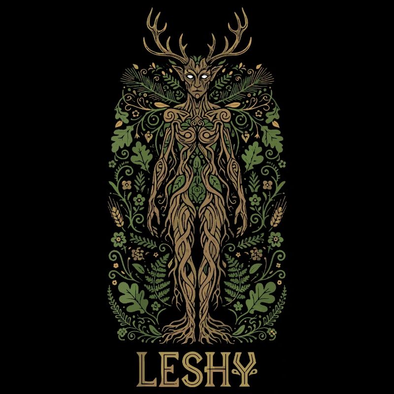 Leshy Slavic Forest Guardian Art