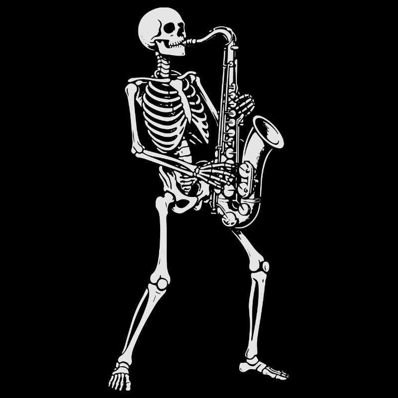 Cadeau du saxophoniste squelette