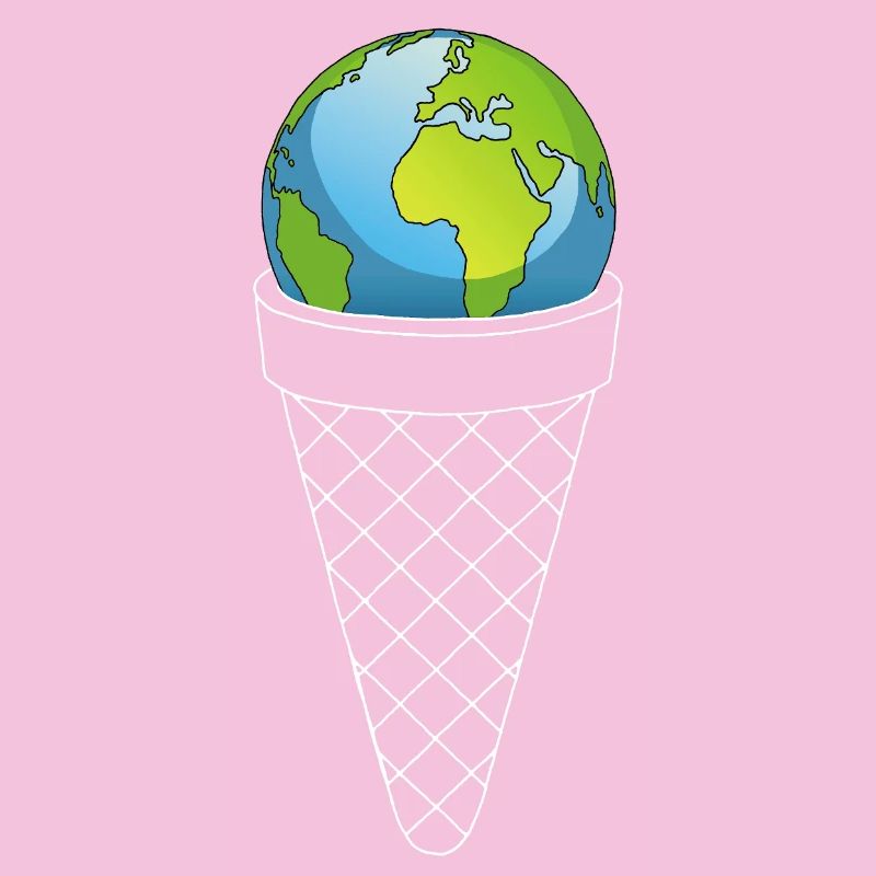 Planet Erde und Eiscreme
