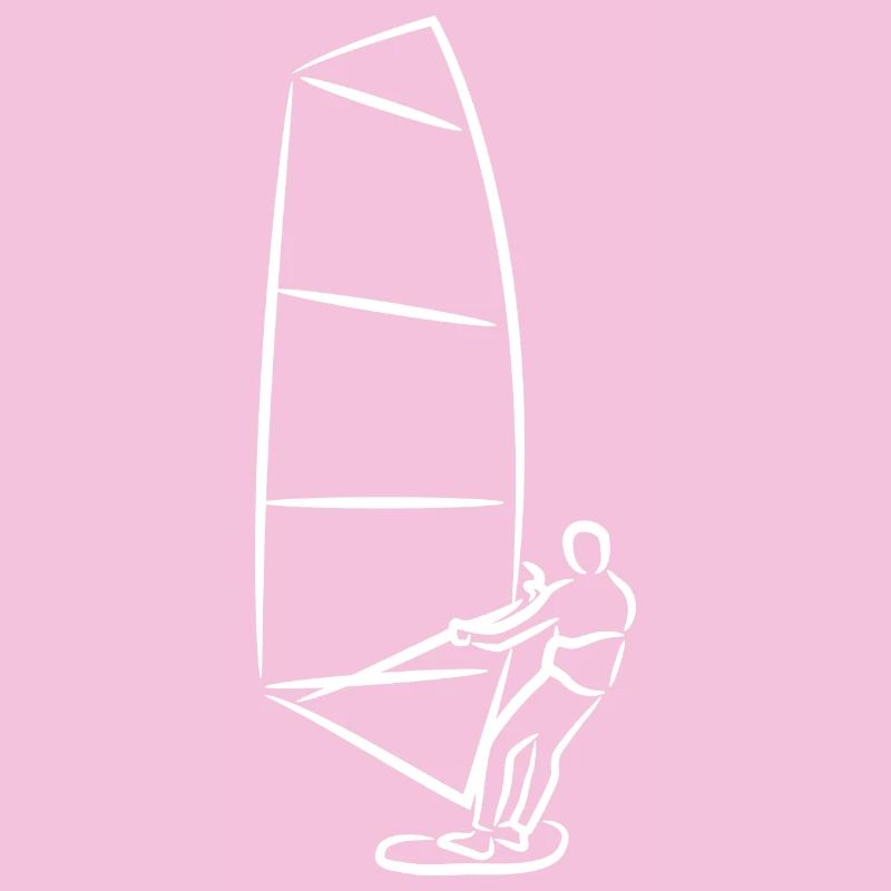 Funny windsurfer drawing