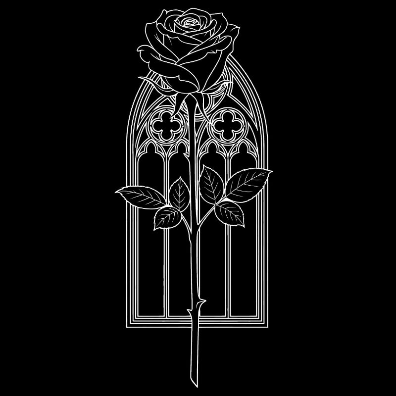 Rosace dans une fenêtre gothique