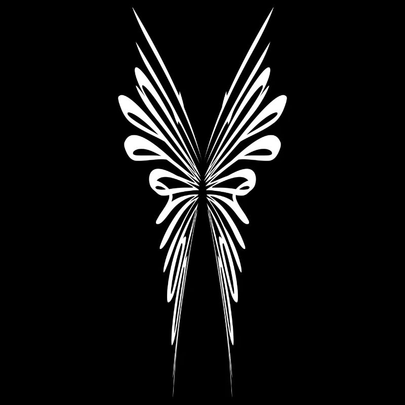 Deux ailes abstraites filigranes
