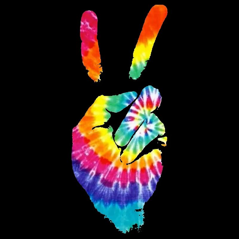Peace Victory Tie-dye Hand Sign