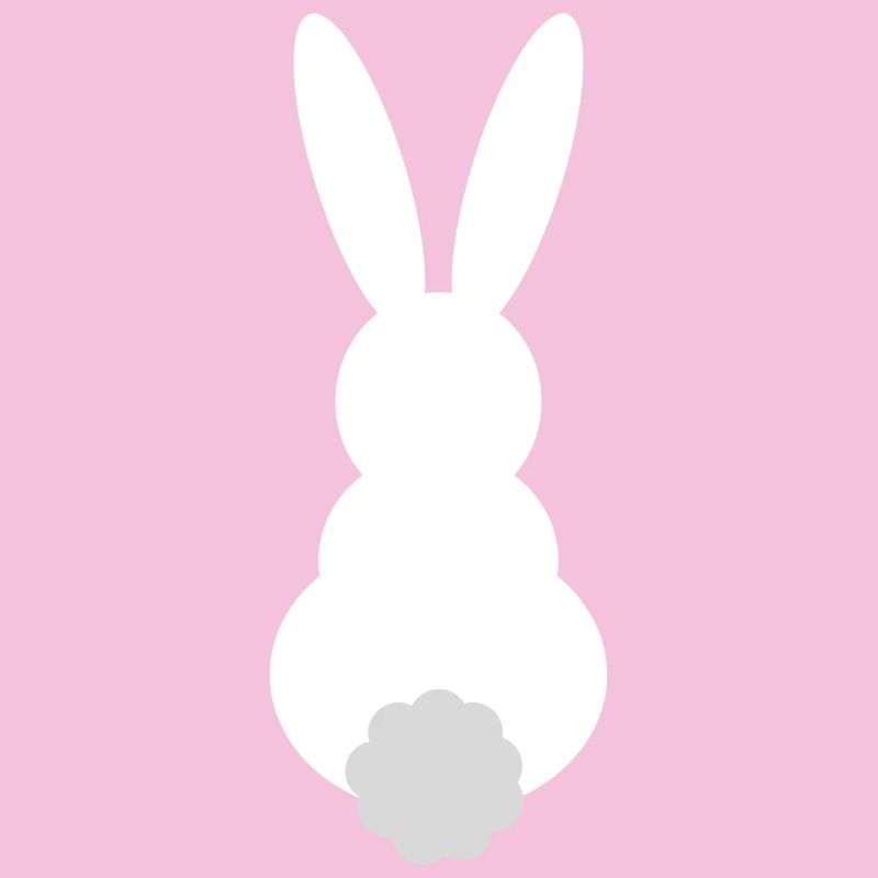 Silhouette de lapin avec une queue duveteuse