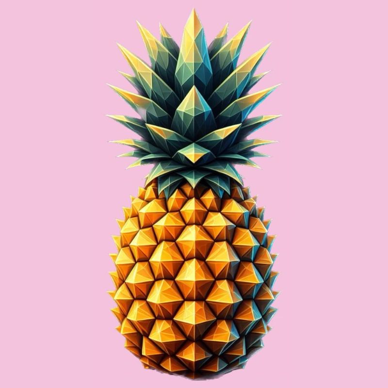 Ananas im Polygon-Stil