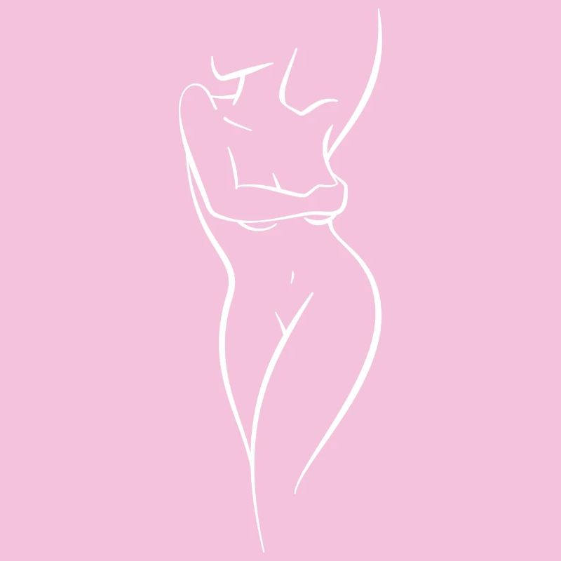Femme à un trait dessiné