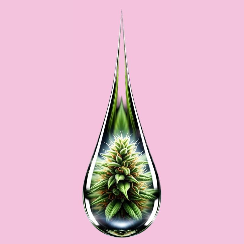 Cannabisbud im Glastropfen - Hanf - Weed