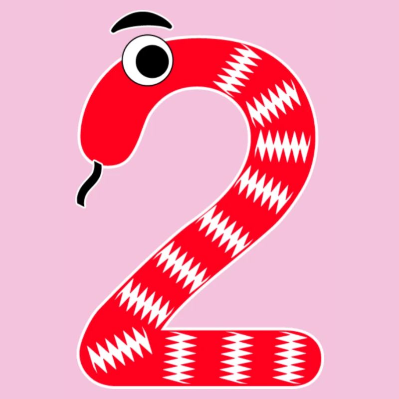 Numéro 2 Snake Rouge Enfants
